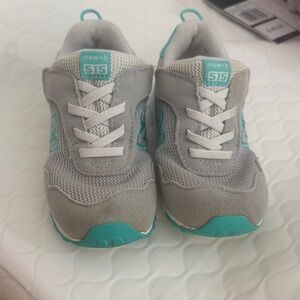 New Balance Kids' Sneakers in Gray and Aqua